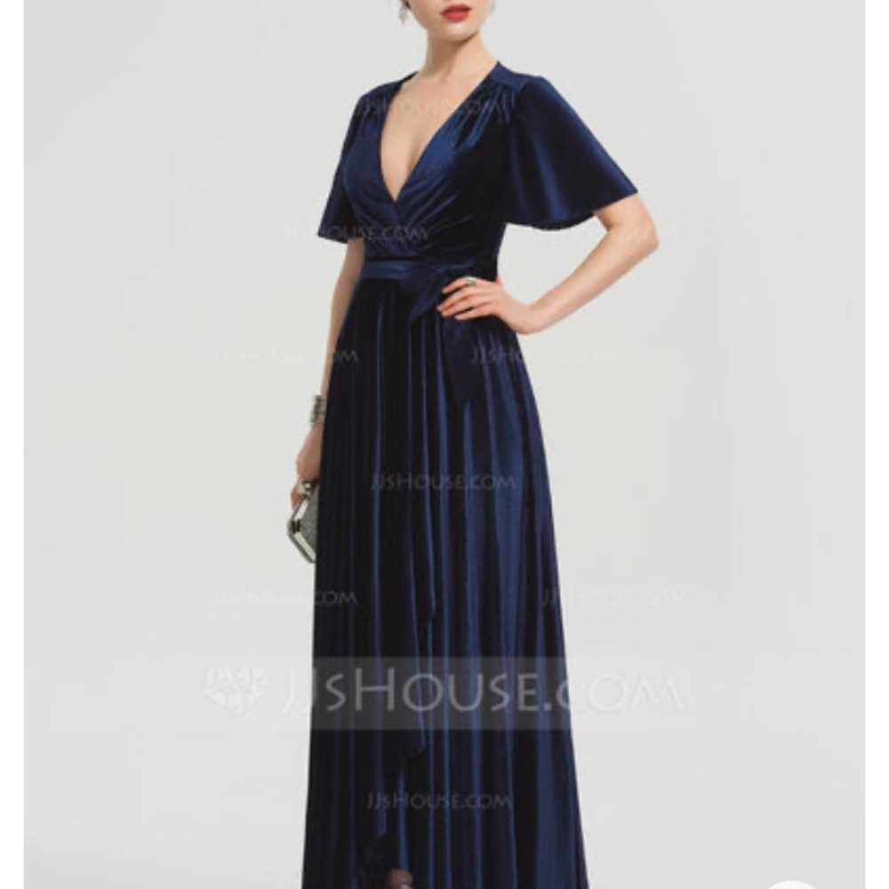 Velvet bridesmaid dress